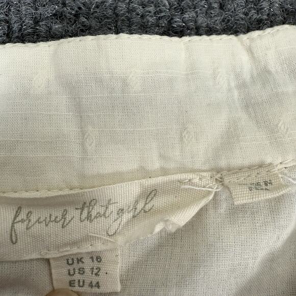 Anthropologie Forever That Girl Shirt Women 12 Beaded Boho Puff Sleeve Peasant - Picture 6 of 10